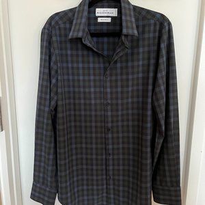 Mizzen+Main Leeward plaid button down - medium trim navy/green/blue